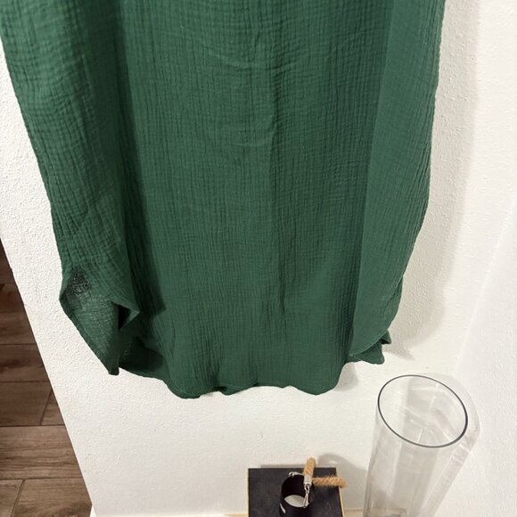 Aemi + Co Casual Straight Dress Slit Hem Sleeveless Daisy Dress Size Large - Picture 4 of 8